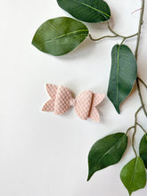 Load image into Gallery viewer, Weave Bow Hair Clips, Headband | Delilah Bow | Faux Leather Bows | Toddlers Hair Clips | Kids Hair Clips