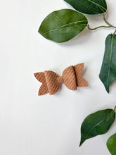 Load image into Gallery viewer, Weave Bow Hair Clips, Headband | Delilah Bow | Faux Leather Bows | Toddlers Hair Clips | Kids Hair Clips