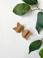 Load image into Gallery viewer, Weave Bow Hair Clips, Headband | Delilah Bow | Faux Leather Bows | Toddlers Hair Clips | Kids Hair Clips