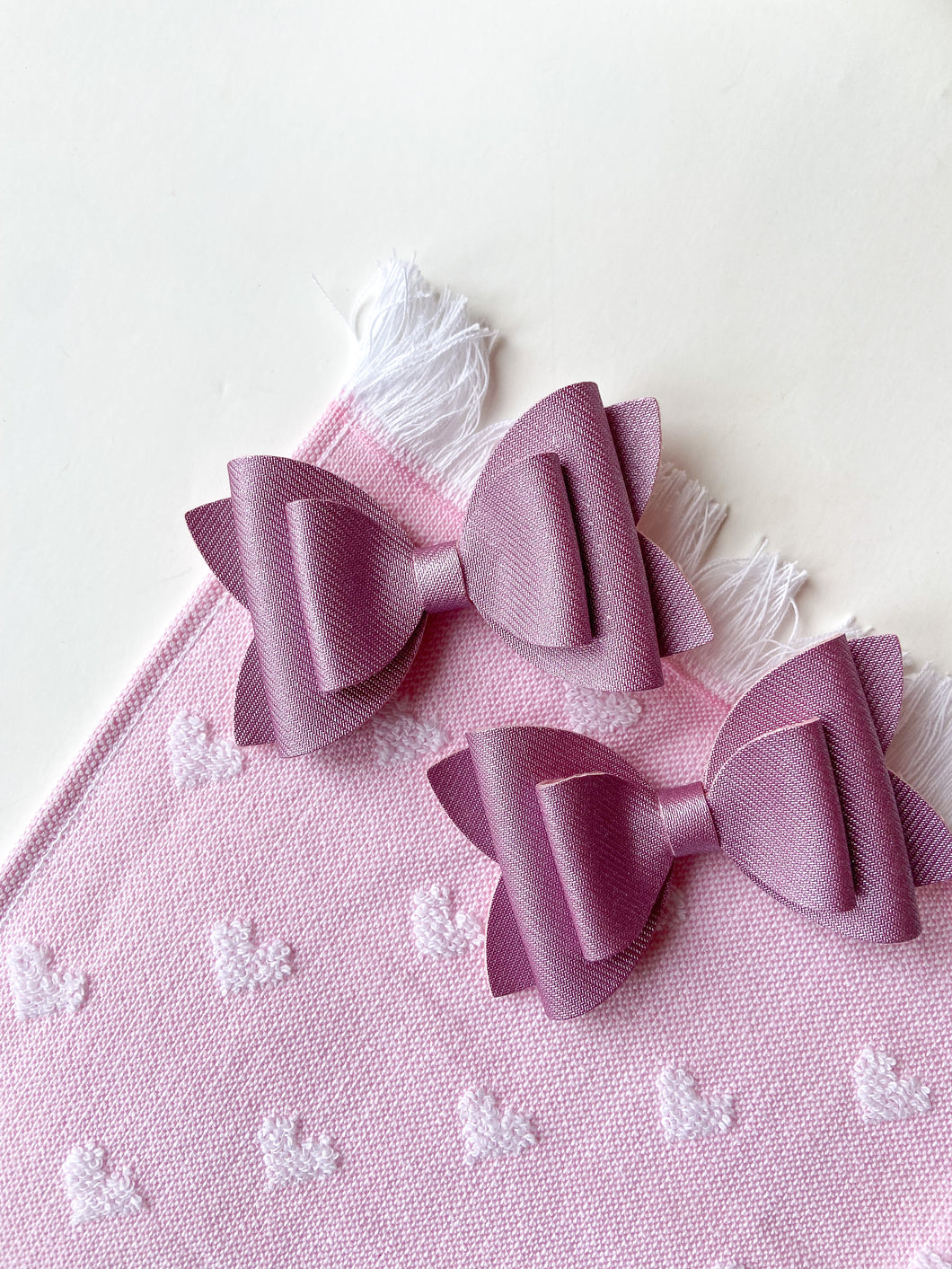 Pink Pearlescent Bow Hair Clips, Headband | Lexi Bow | Faux Leather Bows | Toddlers Hair Clips | Kids Hair Clips