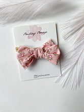 Load image into Gallery viewer, Spring Flowers Bow Hair Clips, Headband | Cotton Fabric Bows | Toddlers Hair Clips | Kids Hair Clips
