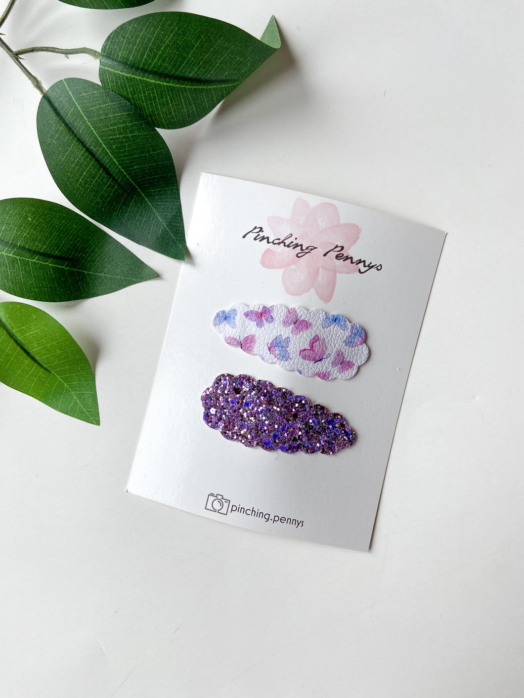 Watercolour Butterflies Snap Clip Set