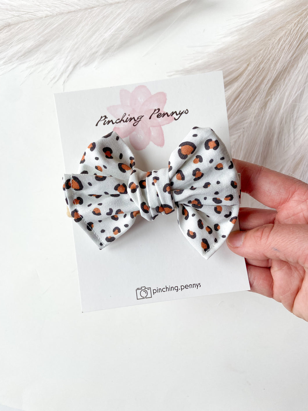 Leopard Bow Hair Clips, Headband | Fabric Bows | Toddlers Hair Clips | Kids Hair Clips