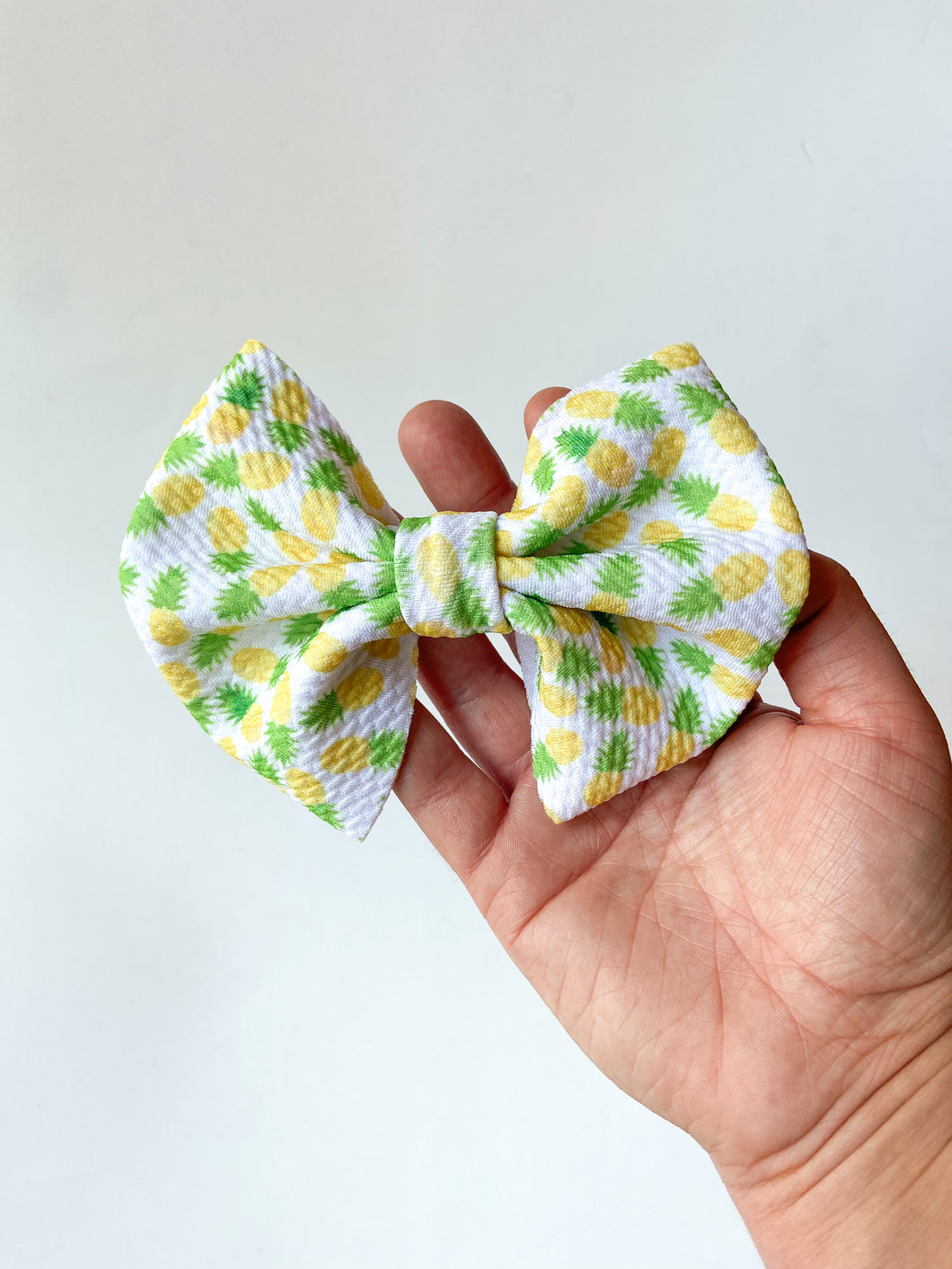 Pineapples Bow Hair Clips, Headband | Fabric Bows | Toddlers Hair Clips | Kids Hair Clips