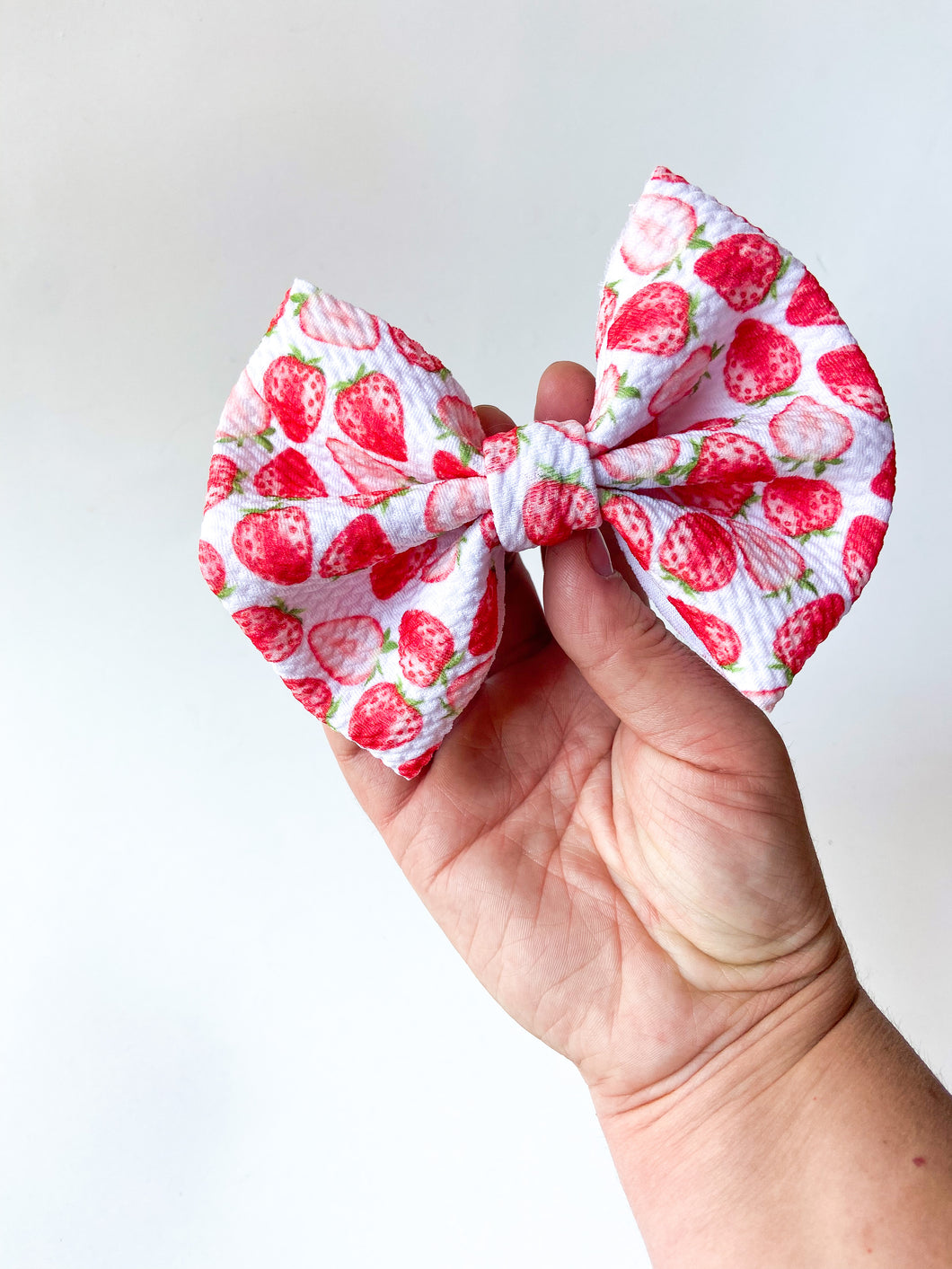 Strawberry Bow Hair Clips, Headband | Fabric Bows | Toddlers Hair Clips | Kids Hair Clips