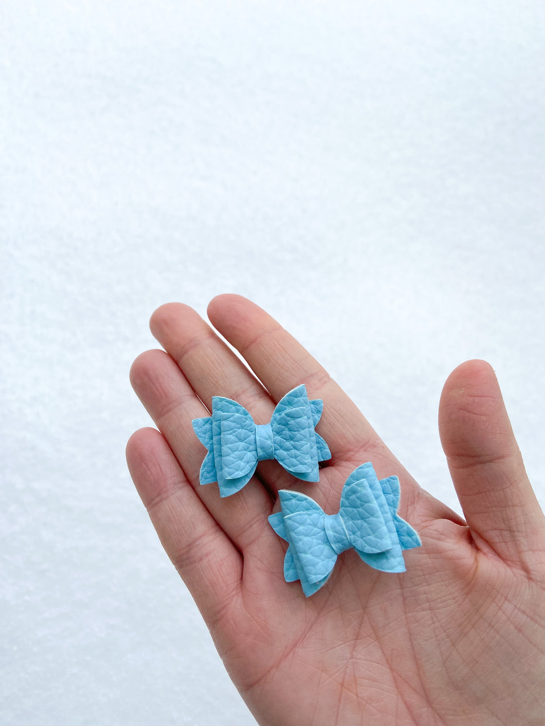 Blue Bow Hair Clips, Headband | Aurora Bow | Faux Leather Bows | Piggy Bows | Toddlers Hair Clips | Kids Hair Clips