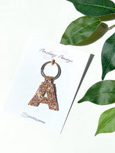 Load image into Gallery viewer, Faux Leather Letter Keychains | Initial Keychain | Purse Accessories | Backpack Accessories
