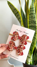 Load image into Gallery viewer, Sunflowers &amp; Monarchs Bow Hair Clips, Headband | Harper Bow | Faux Leather Bows | Toddlers Hair Clips | Kids Hair Clips
