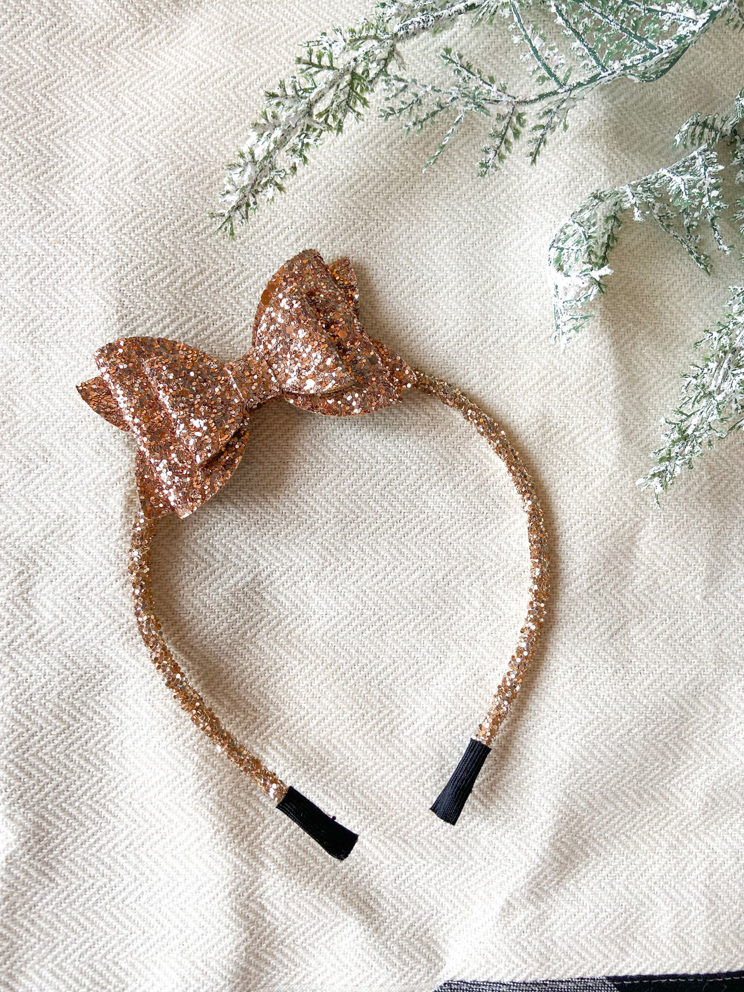 Leather bow hot sale headband