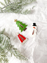 Load image into Gallery viewer, Solid Festive Holiday Snap Clips
