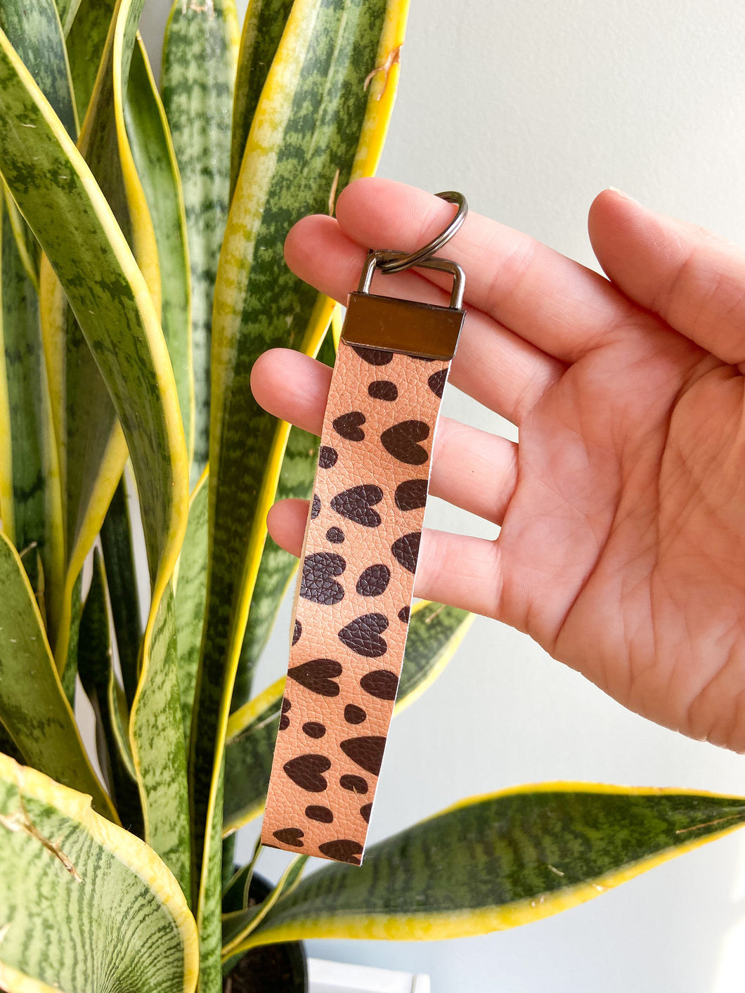Leopard Hearts Keyfob Wristlets