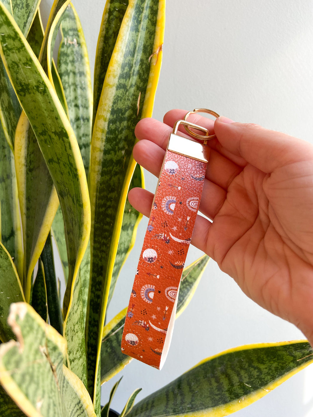 Boho Rust Moons Keyfob Wristlets
